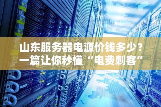 山东服务器电源价钱多少？一篇让你秒懂“电费刺客”的避坑指南！