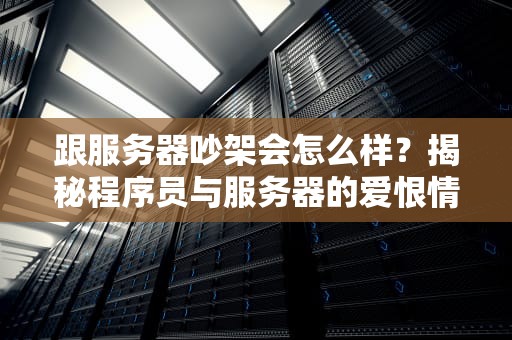 跟服务器吵架会怎么样？揭秘程序员与服务器的爱恨情仇（附专业劝架指南）