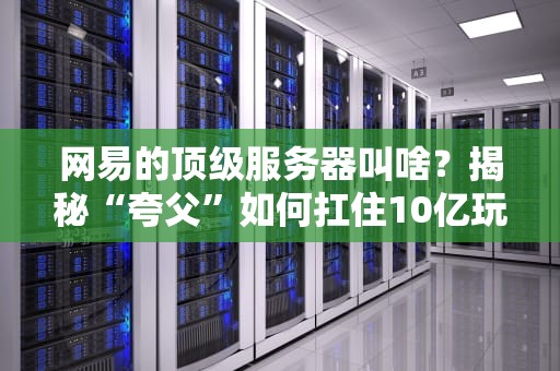 网易的顶级服务器叫啥？揭秘“夸父”如何扛住10亿玩家的狂暴输出！