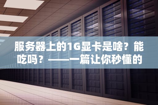 服务器上的1G显卡是啥？能吃吗？——一篇让你秒懂的专业科普