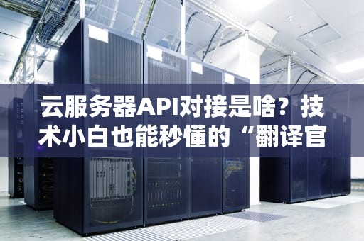 云服务器API对接是啥？技术小白也能秒懂的“翻译官”指南！