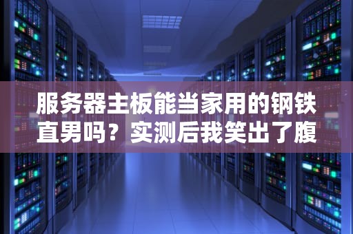 服务器主板能当家用的钢铁直男吗？实测后我笑出了腹肌！