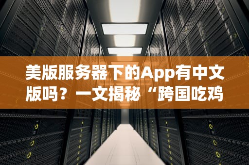 美版服务器下的App有中文版吗？一文揭秘“跨国吃鸡”的隐藏操作！