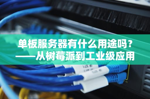单板服务器有什么用途吗？——从树莓派到工业级应用的全面解析