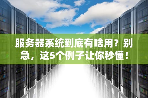 服务器系统到底有啥用？别急，这5个例子让你秒懂！