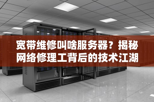 宽带维修叫啥服务器？揭秘网络修理工背后的技术江湖！