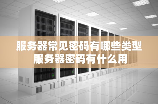服务器常见密码有哪些类型 服务器密码有什么用