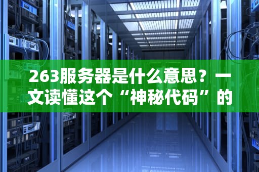 263服务器是什么意思？一文读懂这个“神秘代码”的真相！