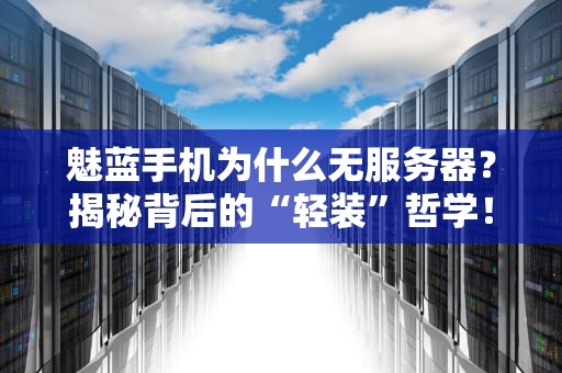 魅蓝手机为什么无服务器？揭秘背后的“轻装”哲学！