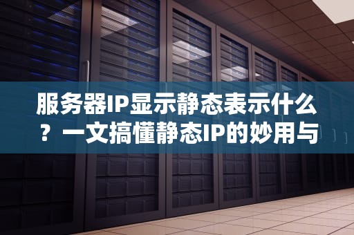 服务器IP显示静态表示什么？一文搞懂静态IP的妙用与坑点！