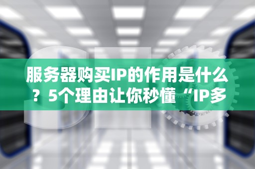 服务器购买IP的作用是什么？5个理由让你秒懂“IP多就是任性”