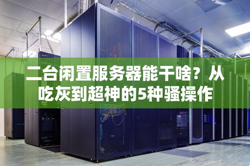 二台闲置服务器能干啥？从吃灰到超神的5种骚操作