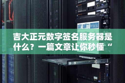 吉大正元数字签名服务器是什么？一篇文章让你秒懂“电子合同保镖”的硬核实力！
