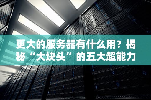 更大的服务器有什么用？揭秘“大块头”的五大超能力！