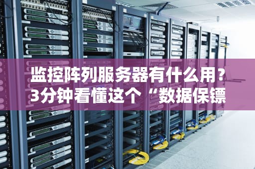 监控阵列服务器有什么用？3分钟看懂这个“数据保镖”有多硬核！