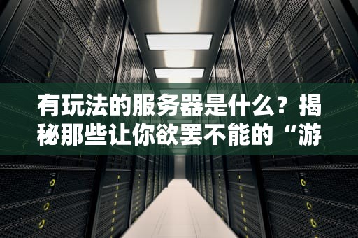 有玩法的服务器是什么？揭秘那些让你欲罢不能的“游戏化”服务器！