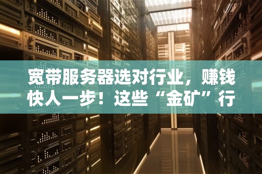 宽带服务器选对行业，赚钱快人一步！这些“金矿”行业你挖了吗？