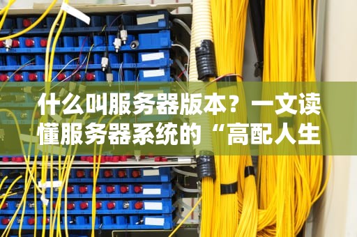 什么叫服务器版本？一文读懂服务器系统的“高配人生”