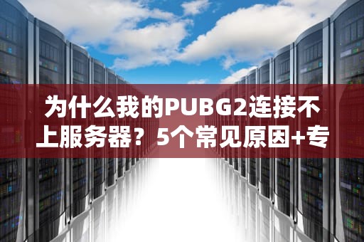 为什么我的PUBG2连接不上服务器？5个常见原因+专业解决方案！