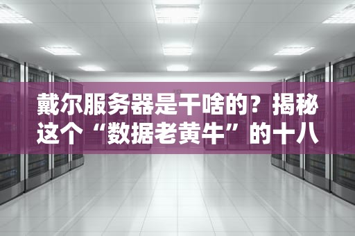 戴尔服务器是干啥的？揭秘这个“数据老黄牛”的十八般武艺！