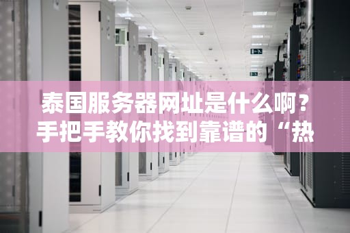 泰国服务器网址是什么啊？手把手教你找到靠谱的“热带机房”！