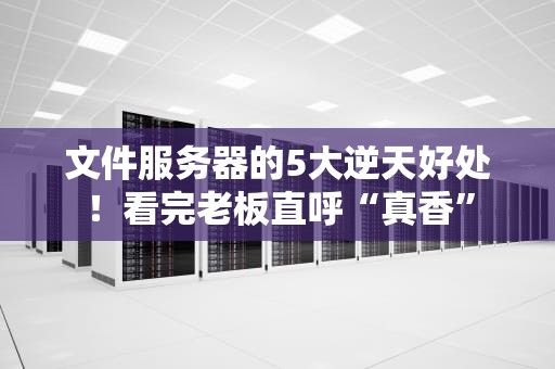 文件服务器的5大逆天好处！看完老板直呼“真香”