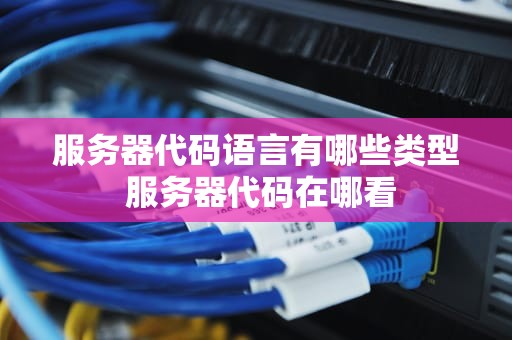 服务器代码语言有哪些类型 服务器代码在哪看