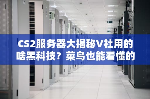 CS2服务器大揭秘V社用的啥黑科技？菜鸟也能看懂的硬核测评！