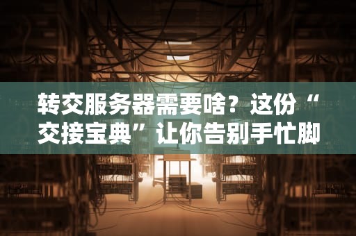 转交服务器需要啥？这份“交接宝典”让你告别手忙脚乱！