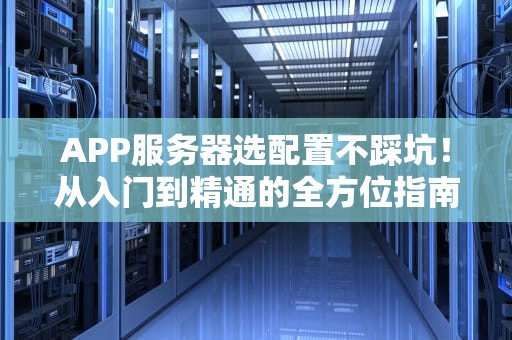 APP服务器选配置不踩坑！从入门到精通的全方位指南（附真实案例）