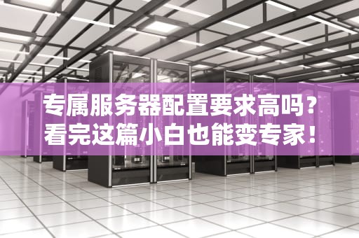 专属服务器配置要求高吗？看完这篇小白也能变专家！