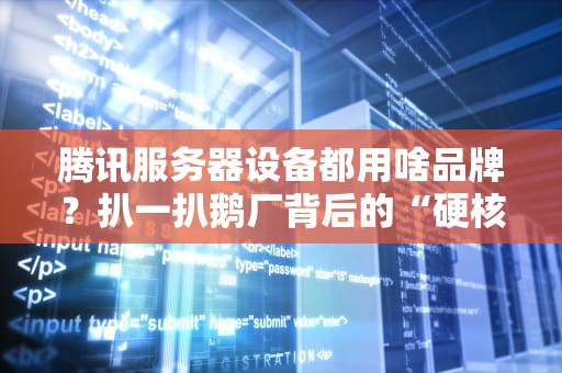 腾讯服务器设备都用啥品牌？扒一扒鹅厂背后的“硬核肌肉”