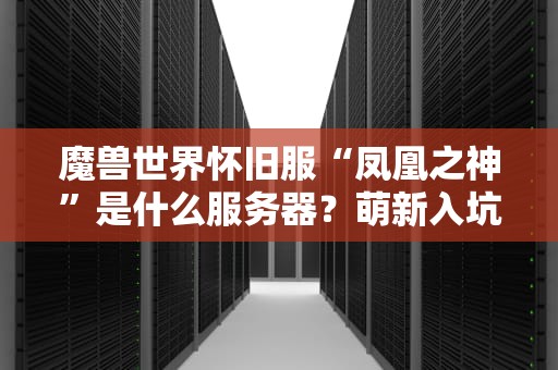 魔兽世界怀旧服“凤凰之神”是什么服务器？萌新入坑指南+老司机测评！