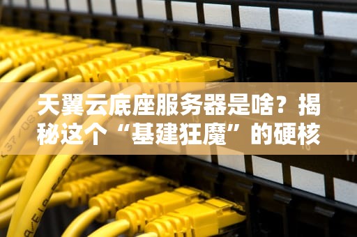 天翼云底座服务器是啥？揭秘这个“基建狂魔”的硬核实力！