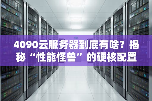 4090云服务器到底有啥？揭秘“性能怪兽”的硬核配置！