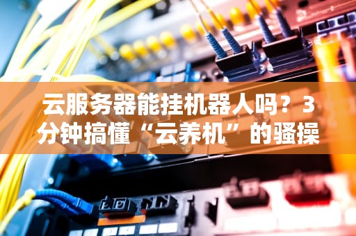 云服务器能挂机器人吗？3分钟搞懂“云养机”的骚操作！