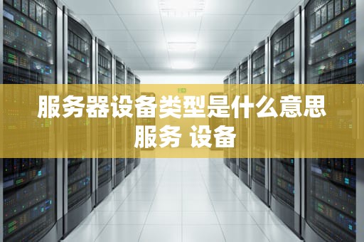 服务器设备类型是什么意思 服务 设备