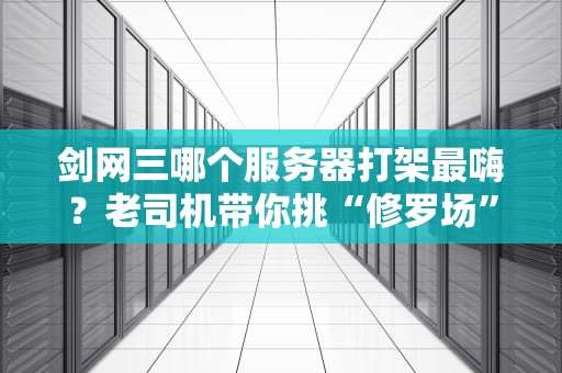 剑网三哪个服务器打架最嗨？老司机带你挑“修罗场”避坑！