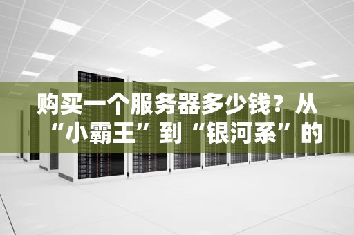 购买一个服务器多少钱？从“小霸王”到“银河系”的全方位价格指南！