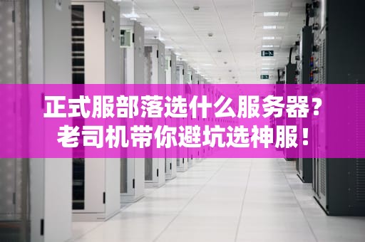 正式服部落选什么服务器？老司机带你避坑选神服！
