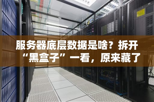 服务器底层数据是啥？拆开“黑盒子”一看，原来藏了这些秘密！