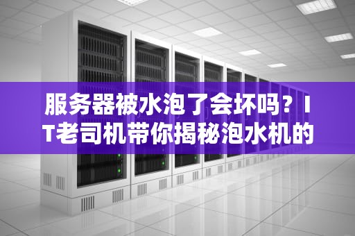 服务器被水泡了会坏吗？IT老司机带你揭秘泡水机的生死存亡！