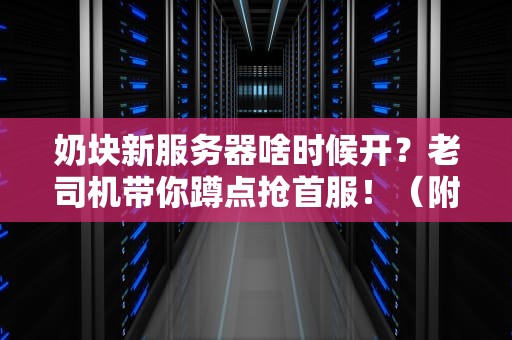 奶块新服务器啥时候开？老司机带你蹲点抢首服！（附专业测评技巧）