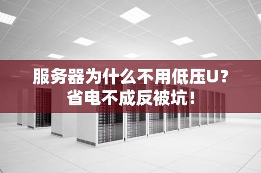 服务器为什么不用低压U？省电不成反被坑！