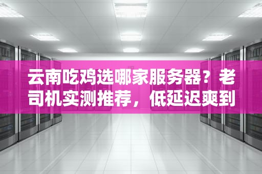 云南吃鸡选哪家服务器？老司机实测推荐，低延迟爽到飞起！