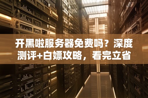 开黑啦服务器免费吗？深度测评+白嫖攻略，看完立省100%！