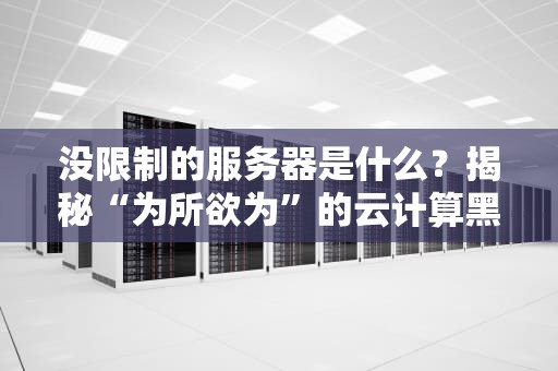 没限制的服务器是什么？揭秘“为所欲为”的云计算黑科技！