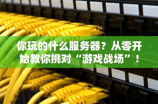 你玩的什么服务器？从零开始教你挑对“游戏战场”！