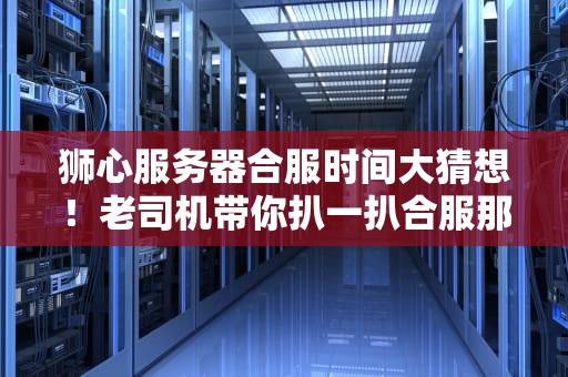 狮心服务器合服时间大猜想！老司机带你扒一扒合服那些事儿