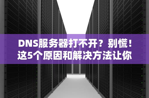 DNS服务器打不开？别慌！这5个原因和解决方法让你秒变“网络侦探”